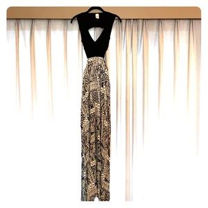 L Space black & cream maxi dress cover-up